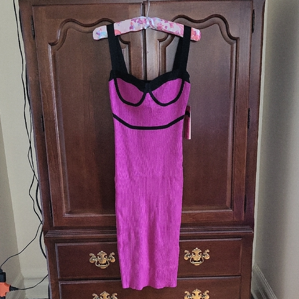 Elegant Black and Pink Women's Intimate Dress